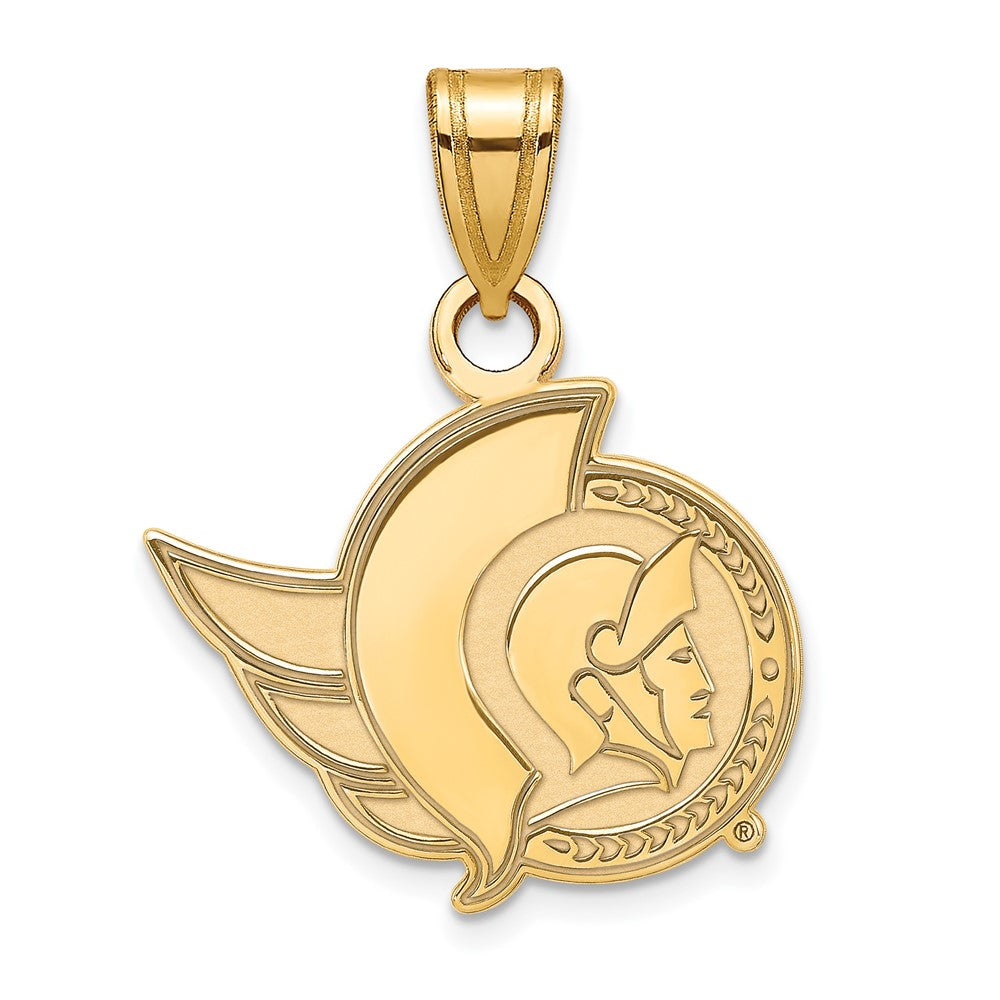 Gold Plated Sterling Silver Nhl Logoart Ottawa Senators Small Pendant