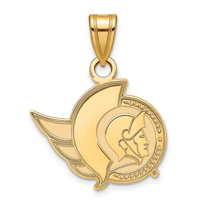Gold Plated Sterling Silver Nhl Logoart Ottawa Senators Small Pendant