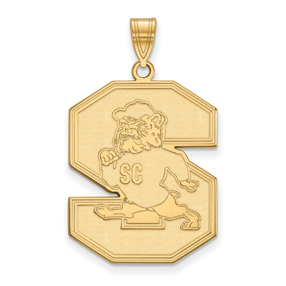 Gold Plated Sterling Silver Logoart South Carolina State University Extra Large Pendant