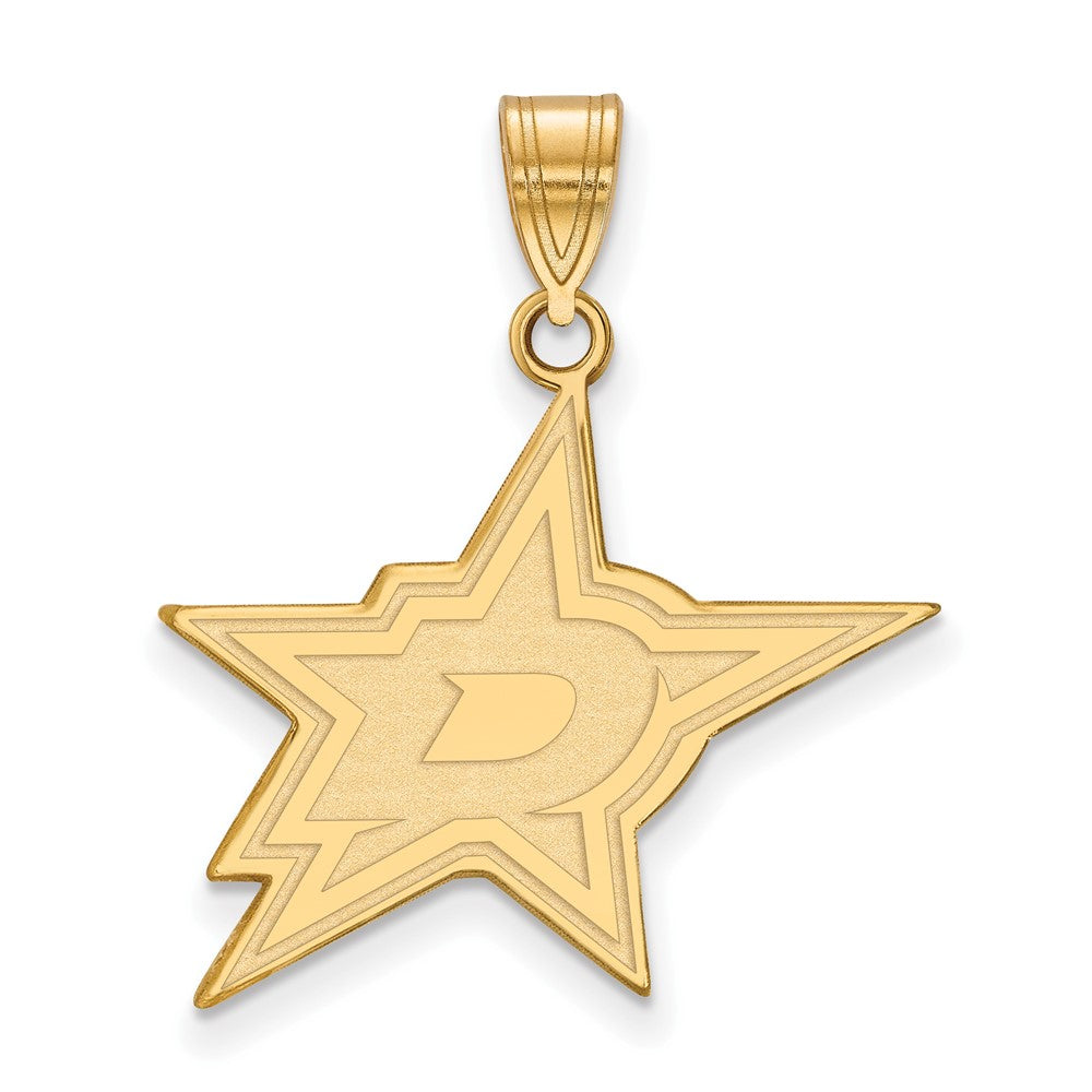 14K Yellow Gold Nhl Logoart Dallas Stars Large Pendant