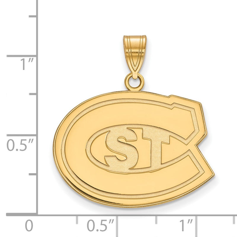 Gold Plated Sterling Silver Logoart St. Cloud State University Large Pendant