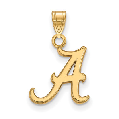 14K Yellow Gold Logoart University Of Alabama Letter A Small Pendant