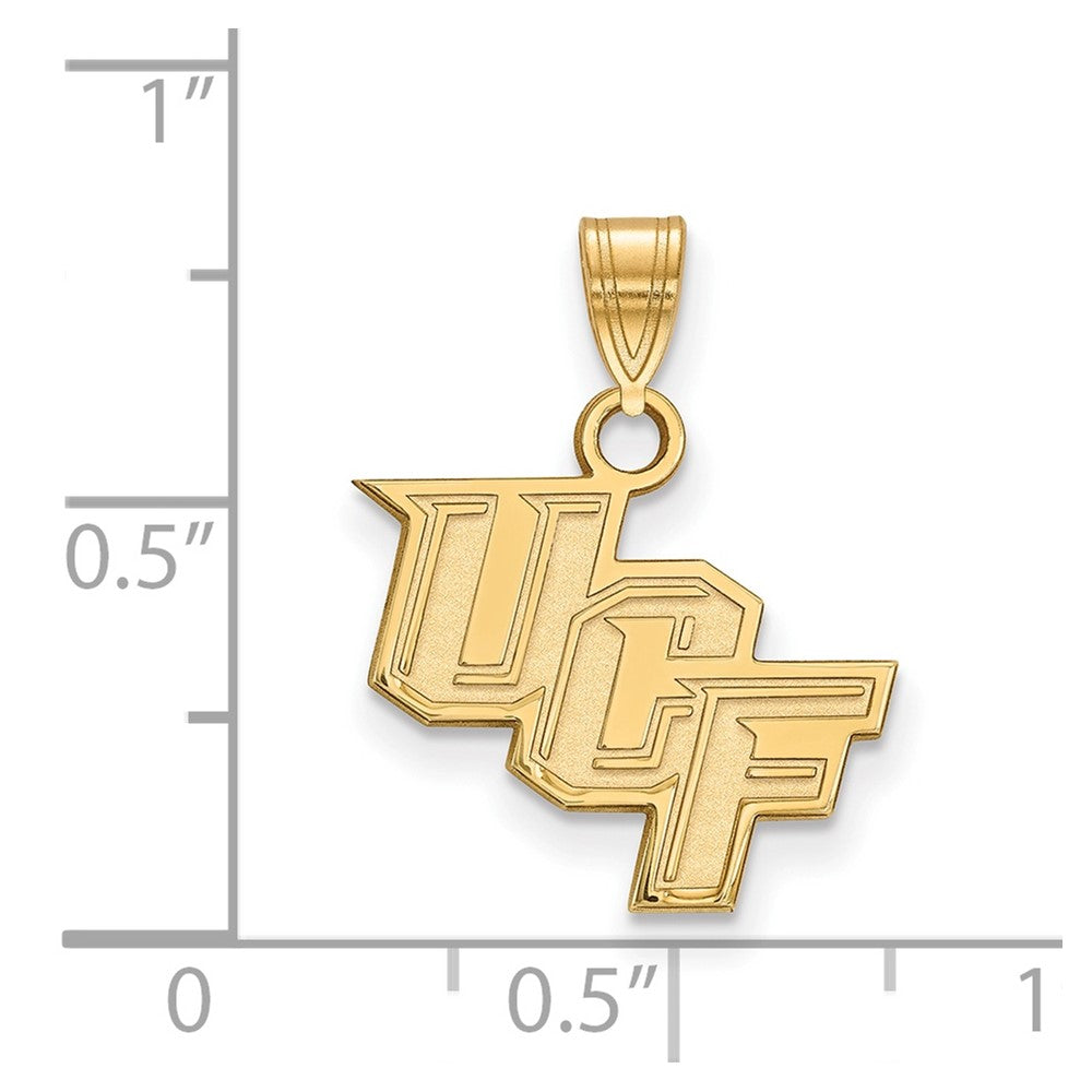 14K Yellow Gold Logoart University Of Central Florida U C F Small Pendant