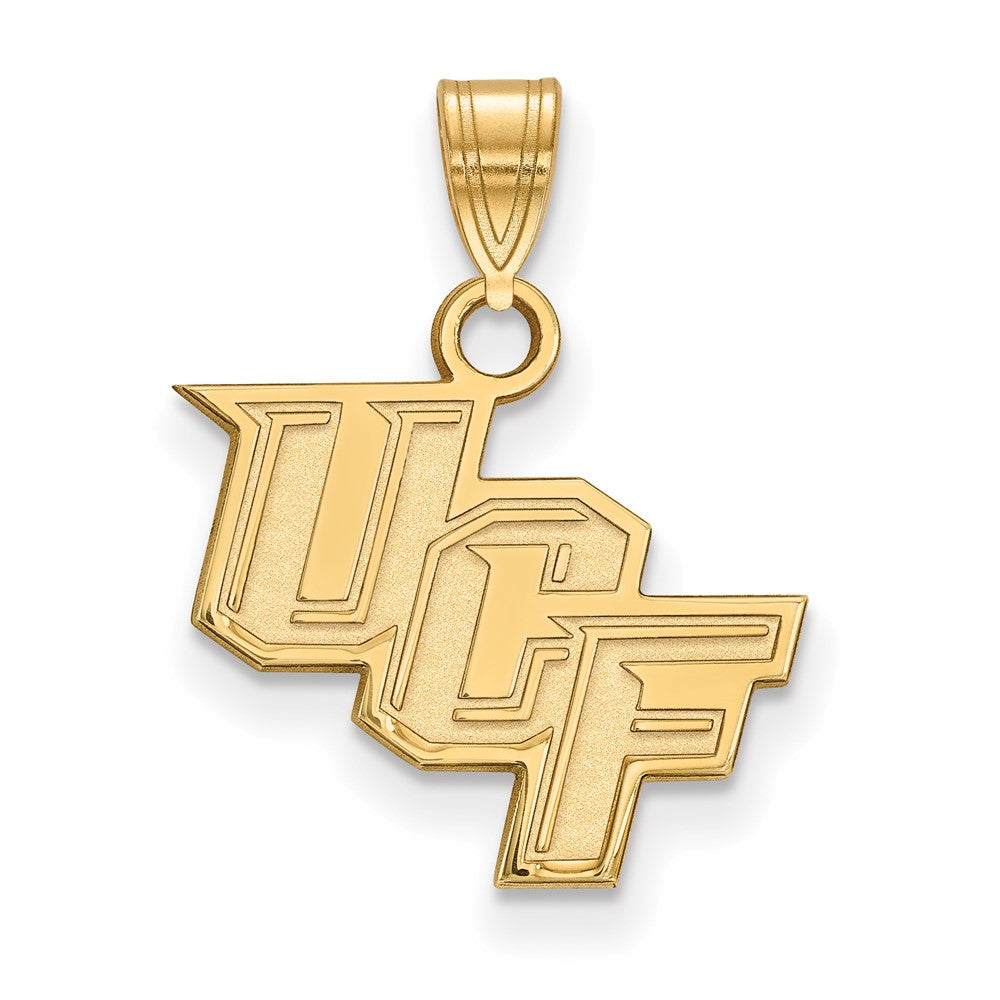 14K Yellow Gold Logoart University Of Central Florida U C F Small Pendant