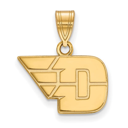 Gold Plated Sterling Silver Logoart University Of Dayton Small Pendant