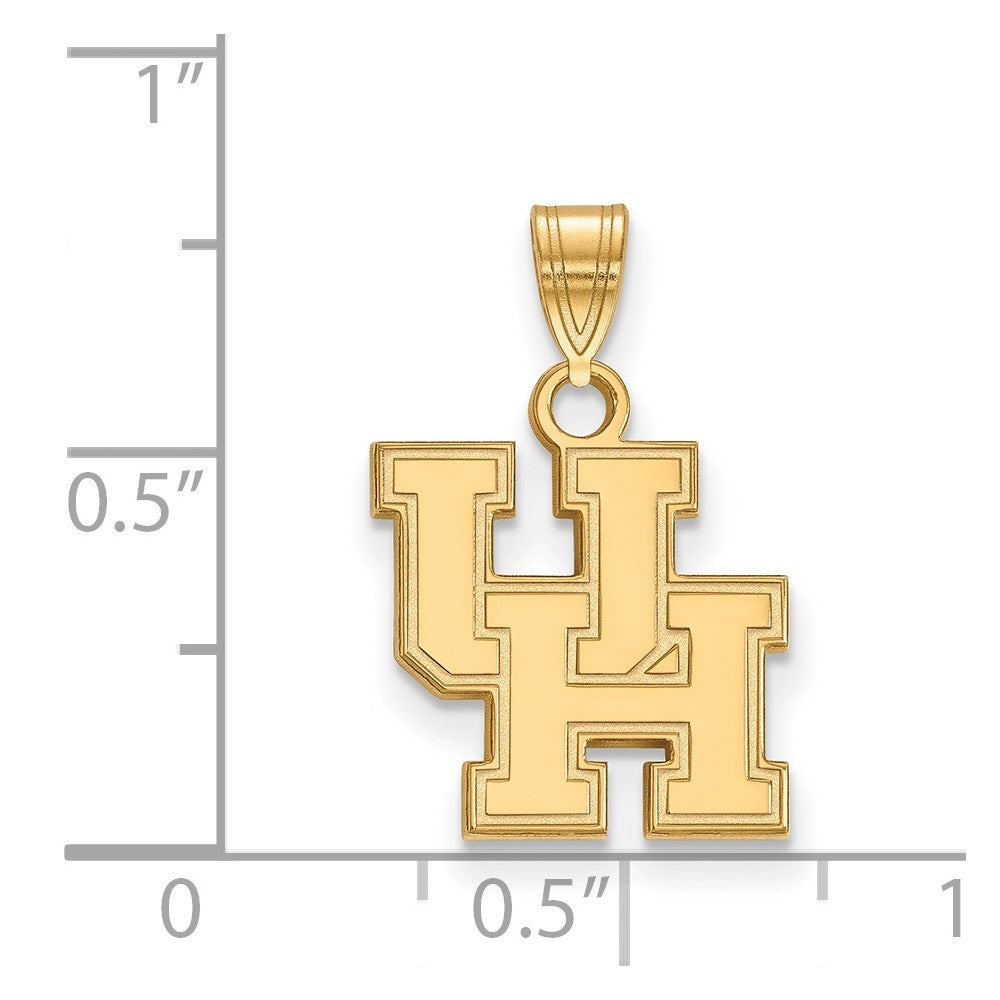 Gold Plated Sterling Silver Logoart University Of Houston U H Small Pendant