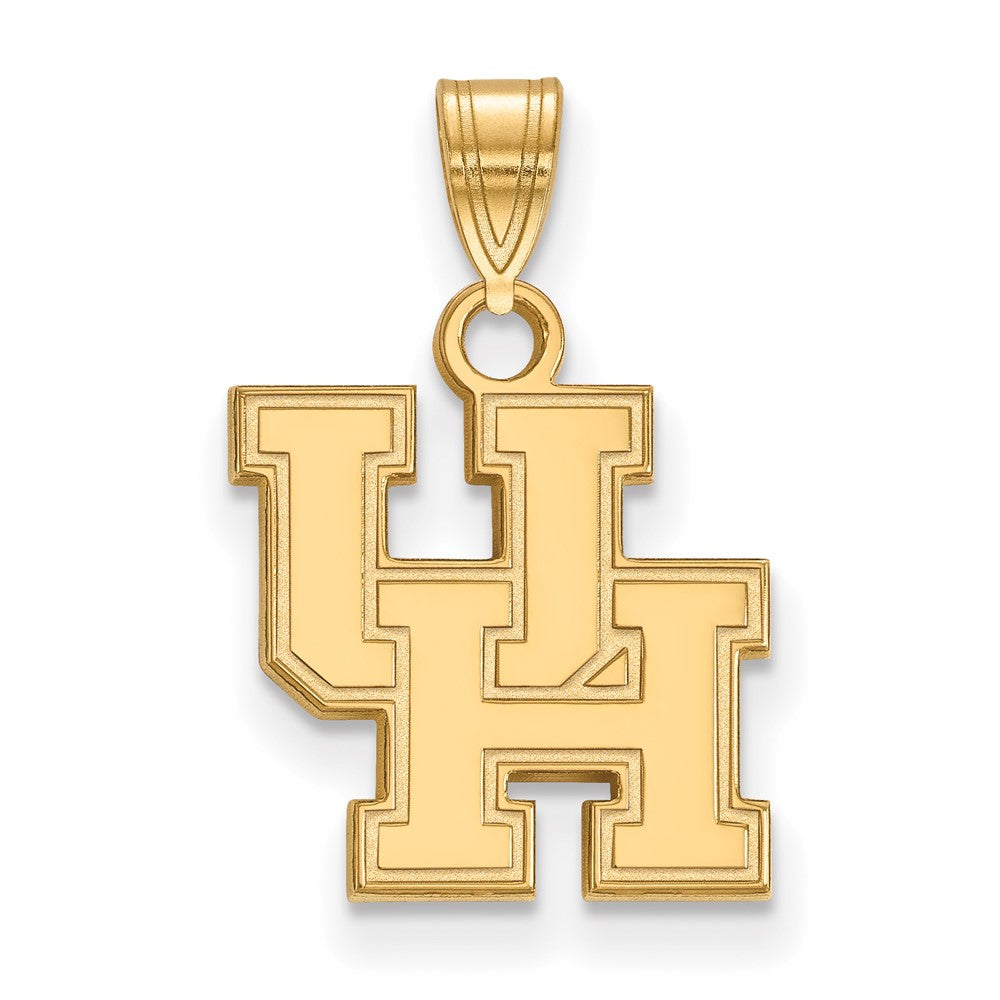 14K Yellow Gold Logoart University Of Houston U H Small Pendant