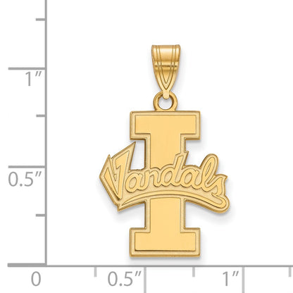 Gold Plated Sterling Silver Logoart University Of Idaho Vandals Large Pendant
