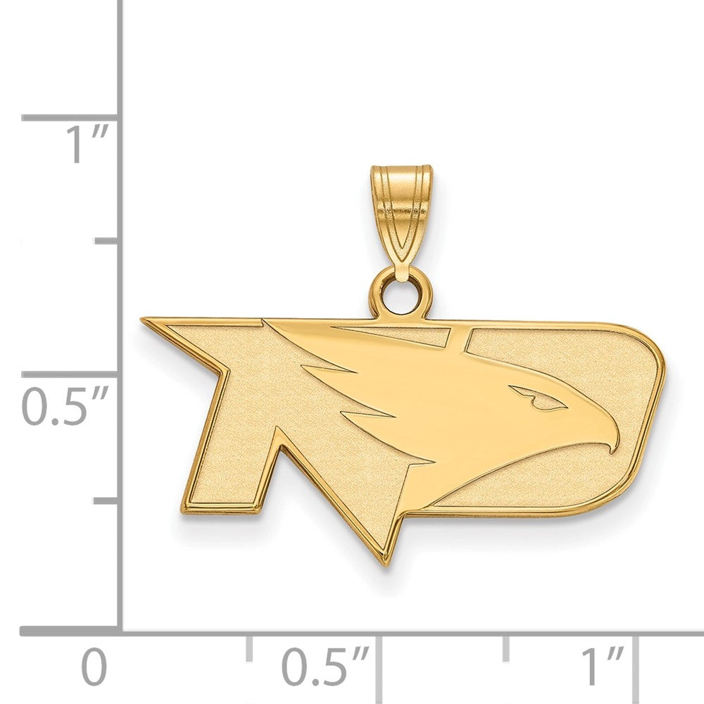 Gold Plated Sterling Silver Logoart University Of North Dakota Small Pendant