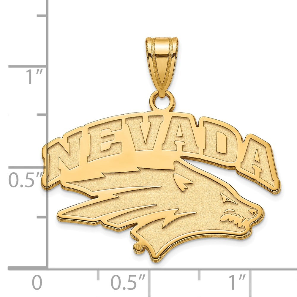 10K Yellow Gold Logoart University Of Nevada Reno Large Pendant