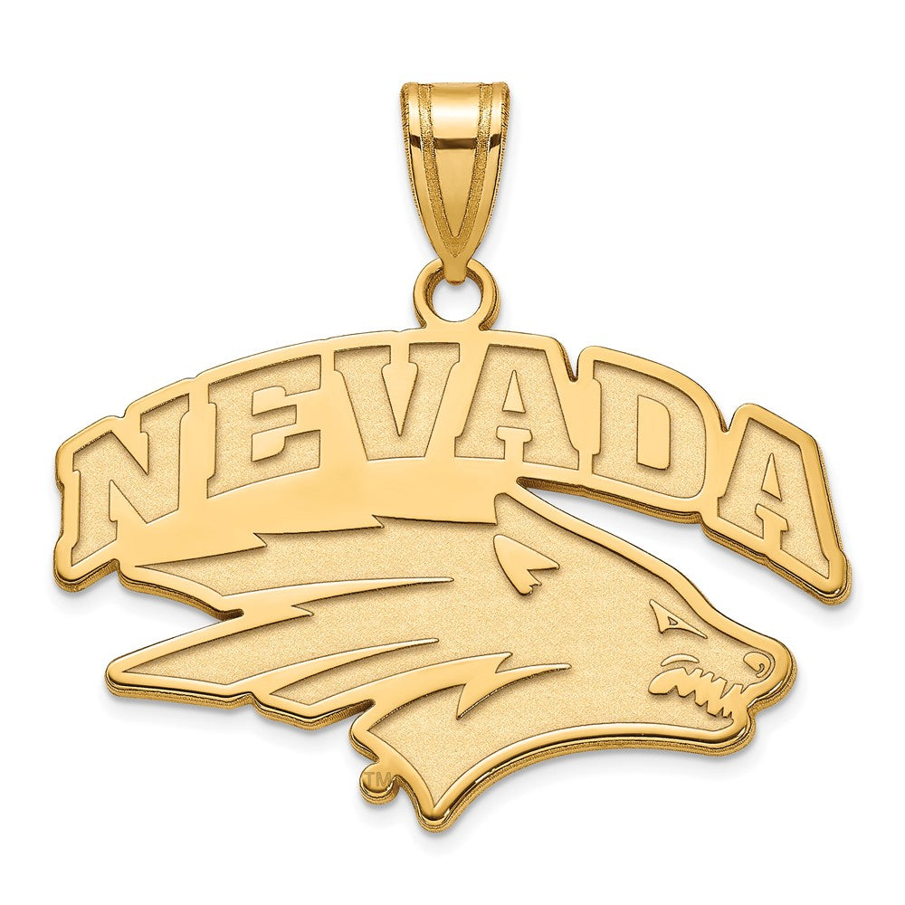 10K Yellow Gold Logoart University Of Nevada Reno Large Pendant