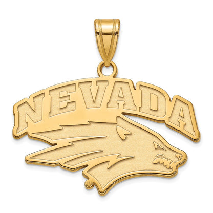 10K Yellow Gold Logoart University Of Nevada Reno Large Pendant