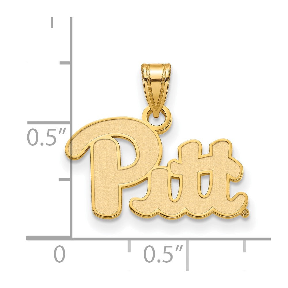Gold Plated Sterling Silver Logoart University Of Pittsburgh Small Pendant