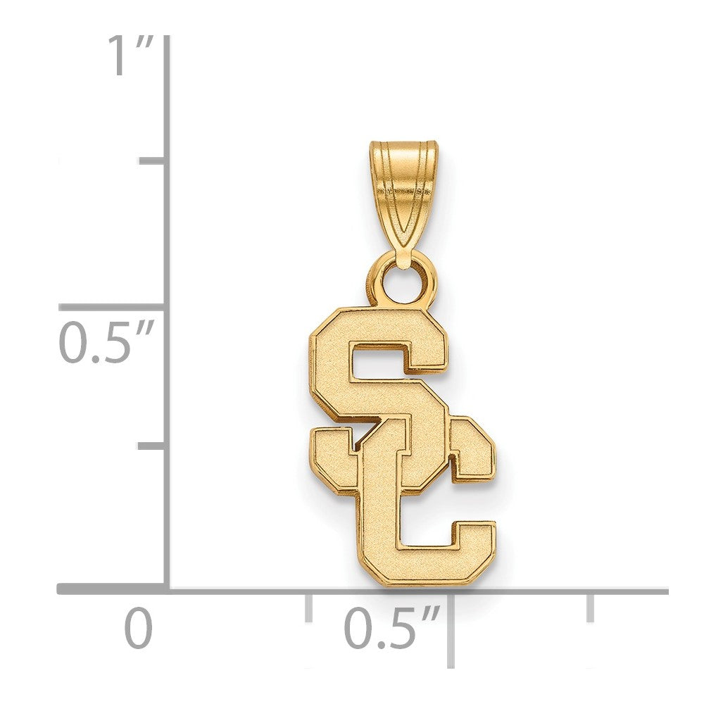 14K Yellow Gold University Of Southern California S C Small Pendant
