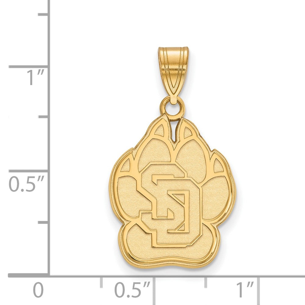 10K Yellow Gold Logoart University Of South Dakota Large Pendant