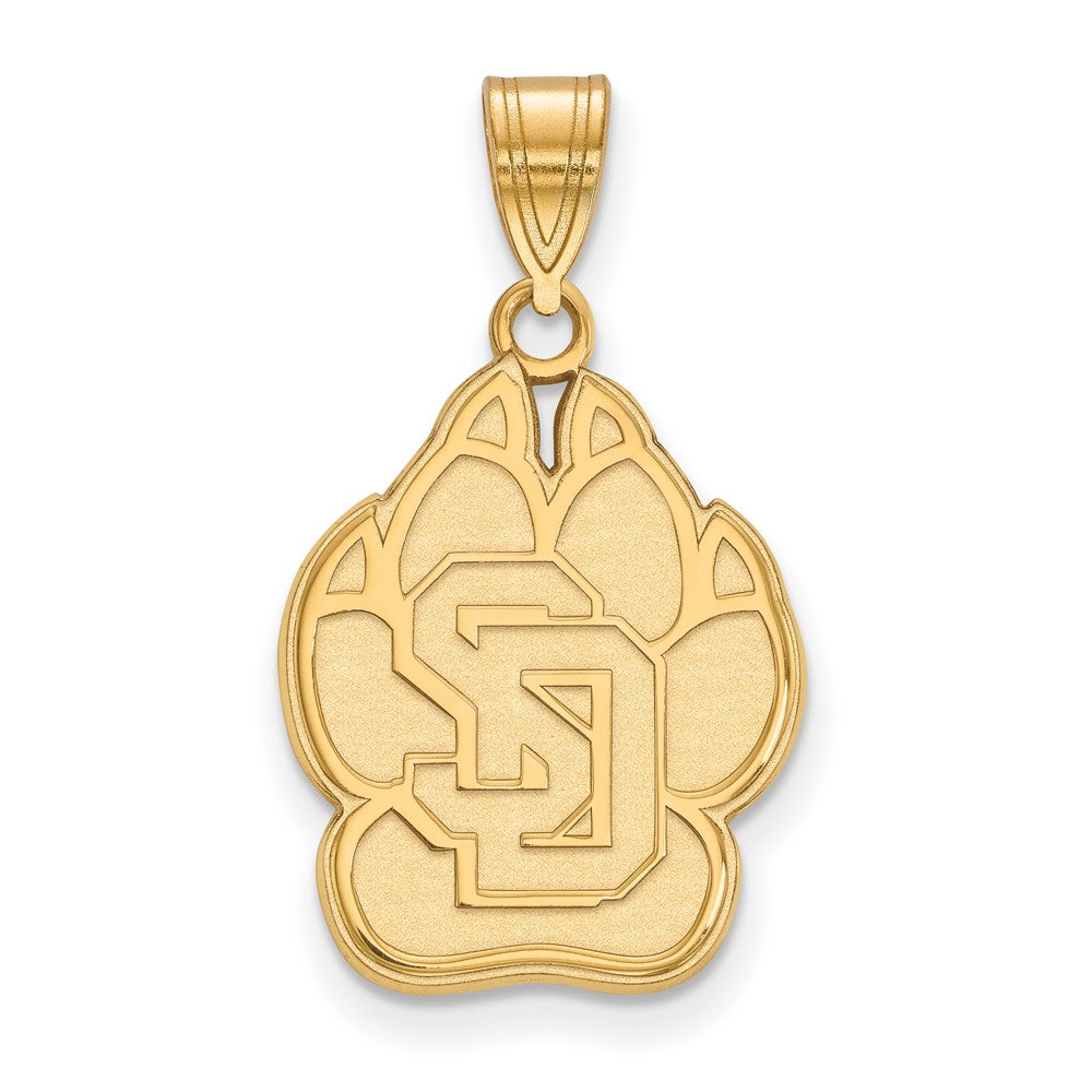 10K Yellow Gold Logoart University Of South Dakota Large Pendant