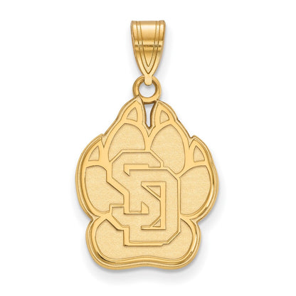 10K Yellow Gold Logoart University Of South Dakota Large Pendant