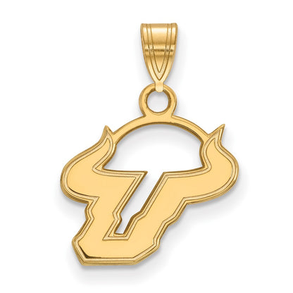 14K Yellow Gold Logoart University Of South Florida Bull Small Pendant