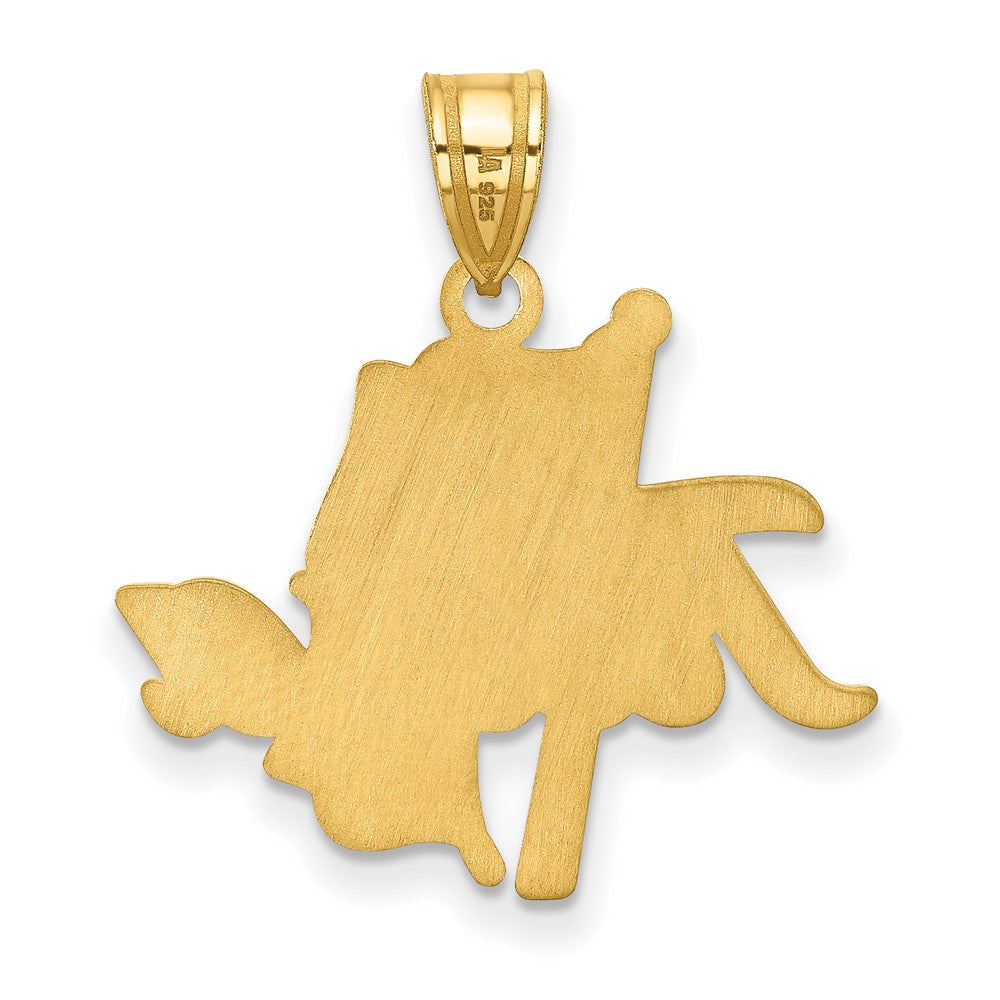 Gold Plated Sterling Silver Logoart University Of Tulsa Large Pendant