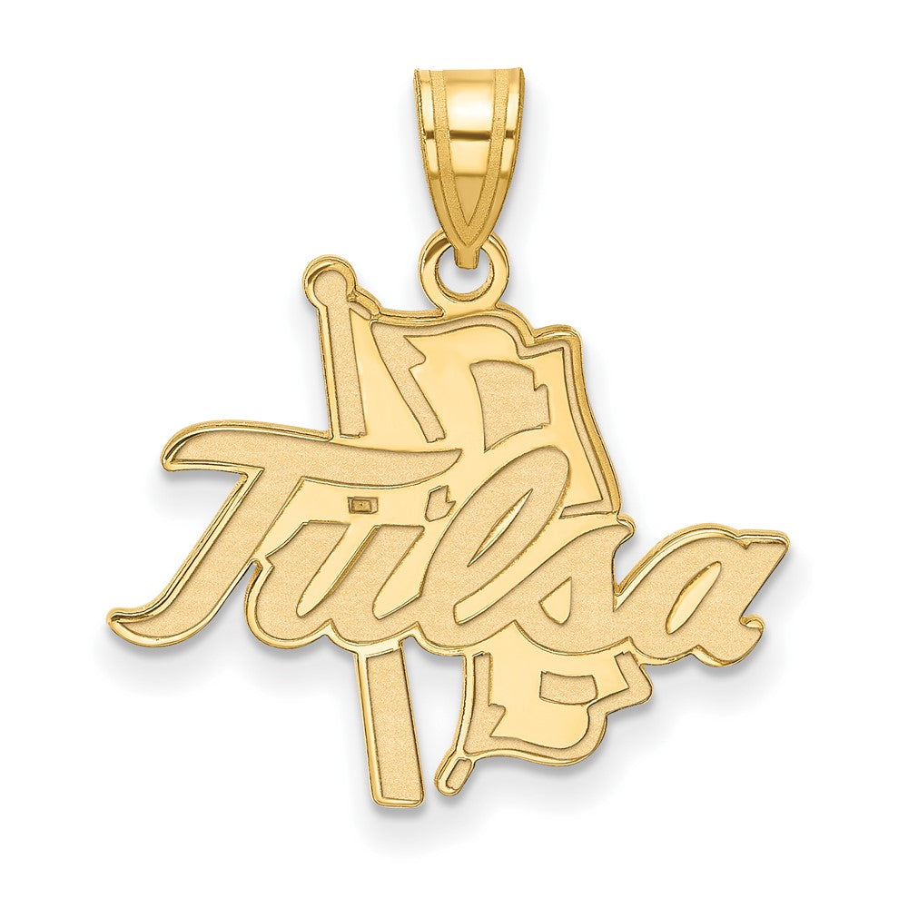 Gold Plated Sterling Silver Logoart University Of Tulsa Large Pendant