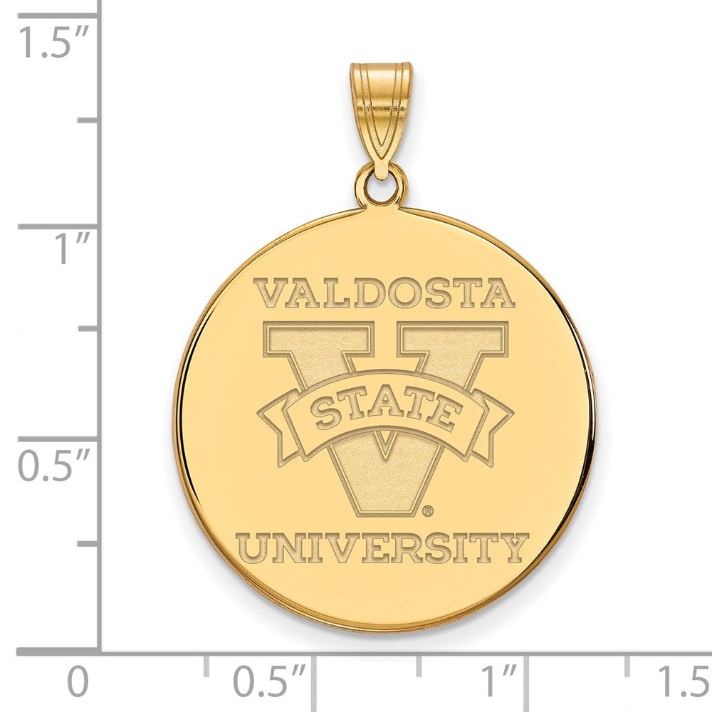 10K Yellow Gold Logoart Valdosta State University Extra Large Disc Pendant