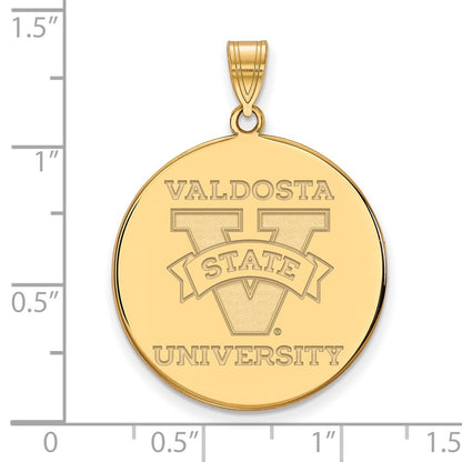 10K Yellow Gold Logoart Valdosta State University Extra Large Disc Pendant