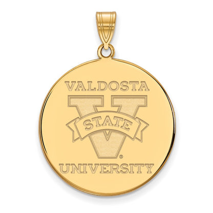 10K Yellow Gold Logoart Valdosta State University Extra Large Disc Pendant