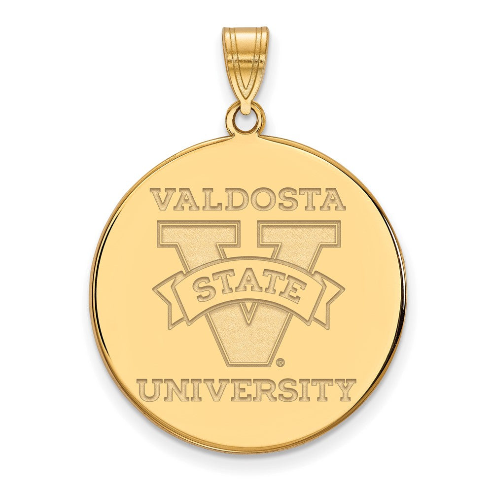 14K Yellow Gold Logoart Valdosta State University Extra Large Disc Pendant