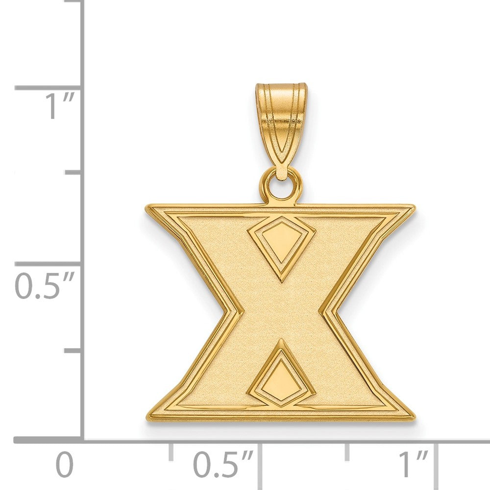 14K Yellow Gold Logoart Xavier University Letter X Medium Pendant