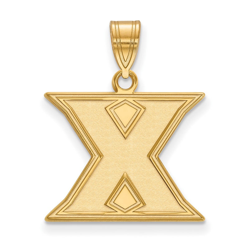 Gold Plated Sterling Silver Logoart Xavier University Letter X Medium Pendant