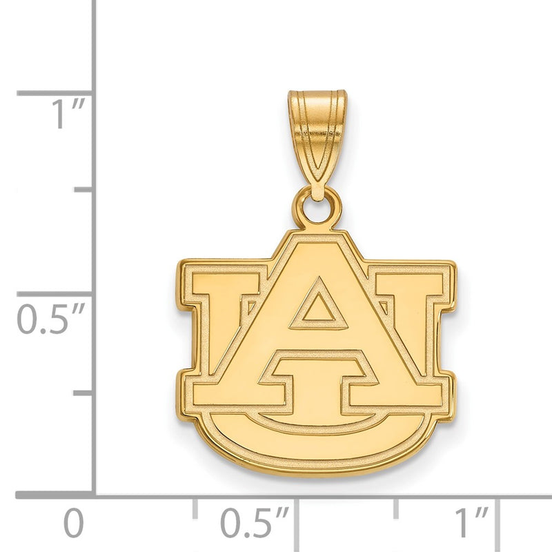 10K Yellow Gold Logoart Auburn University A U Medium Pendant