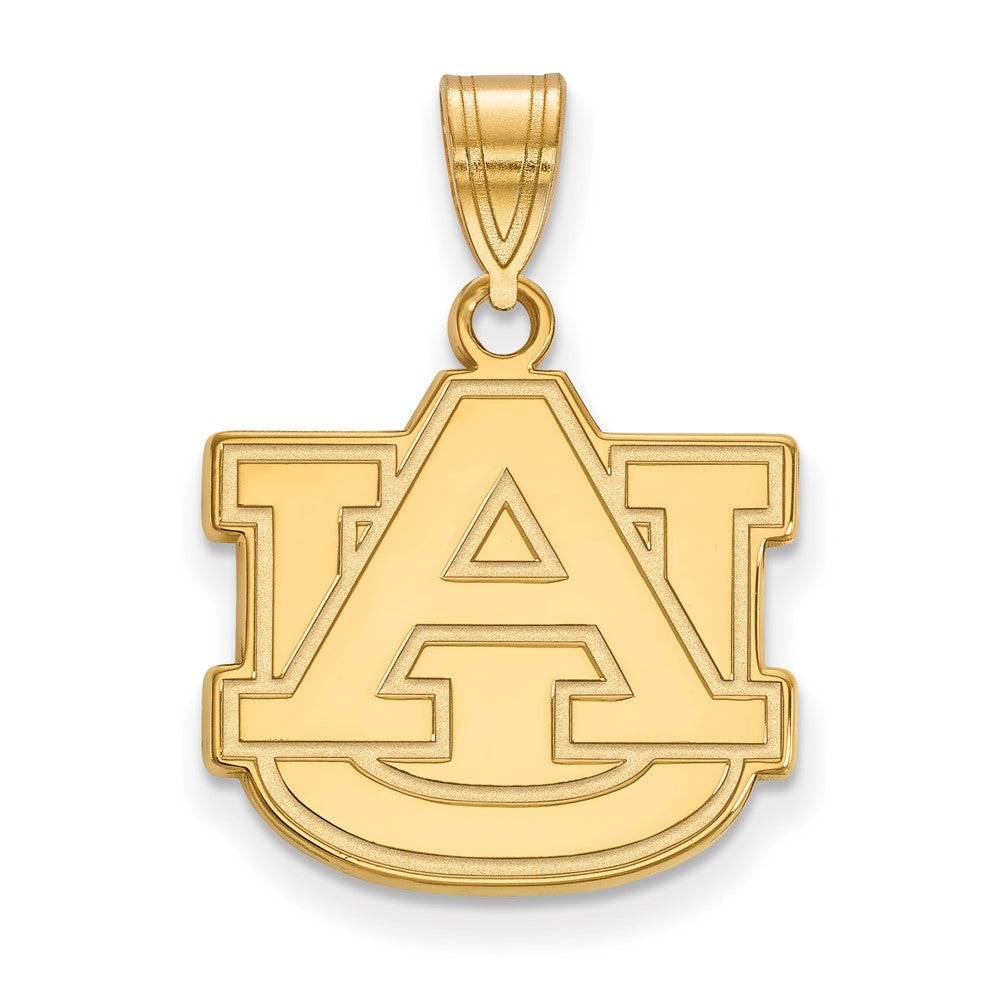Gold Plated Sterling Silver Logoart Auburn University A U Medium Pendant
