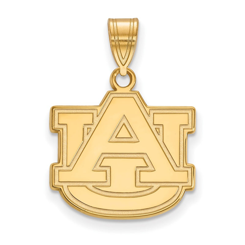 Gold Plated Sterling Silver Logoart Auburn University A U Medium Pendant