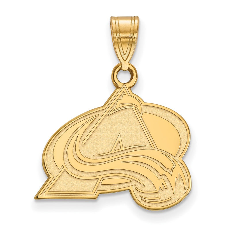 Gold Plated Sterling Silver Nhl Logoart Colorado Avalanche Letter A Medium Pendant