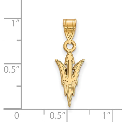 14K Yellow Gold Logoart Arizona State University Pitchfork Medium Pendant