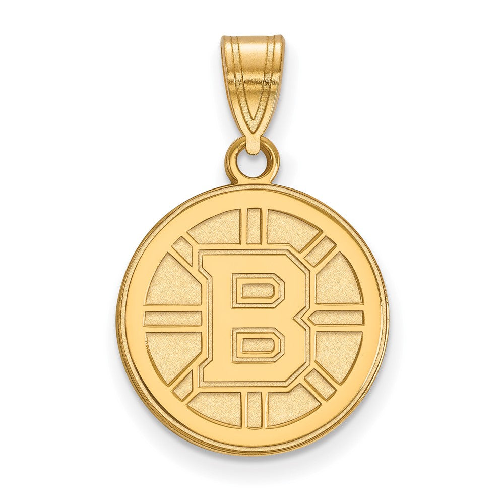 14K Yellow Gold Nhl Logoart Boston Bruins Medium Pendant