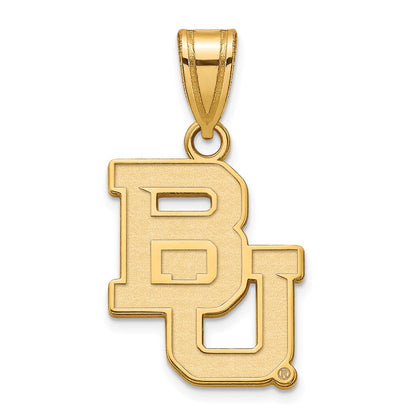 Gold Plated Sterling Silver Logoart Baylor University Bears Medium Pendant