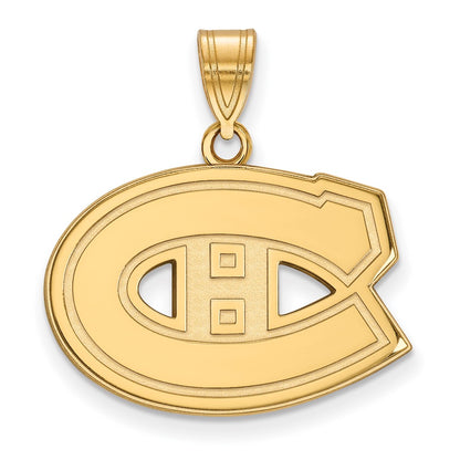 14K Yellow Gold Nhl Logoart Montreal Canadiens Medium Pendant