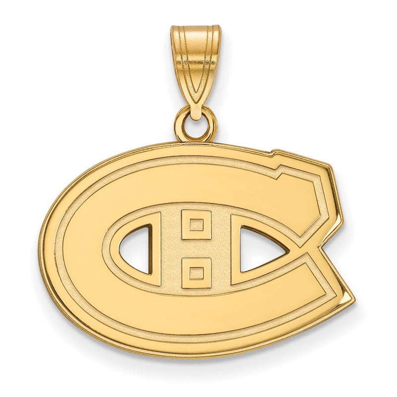 14K Yellow Gold Nhl Logoart Montreal Canadiens Medium Pendant