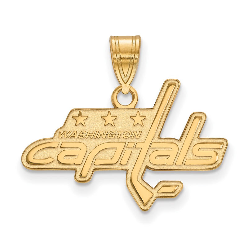 14K Yellow Gold Nhl Logoart Washington Capitals Medium Pendant
