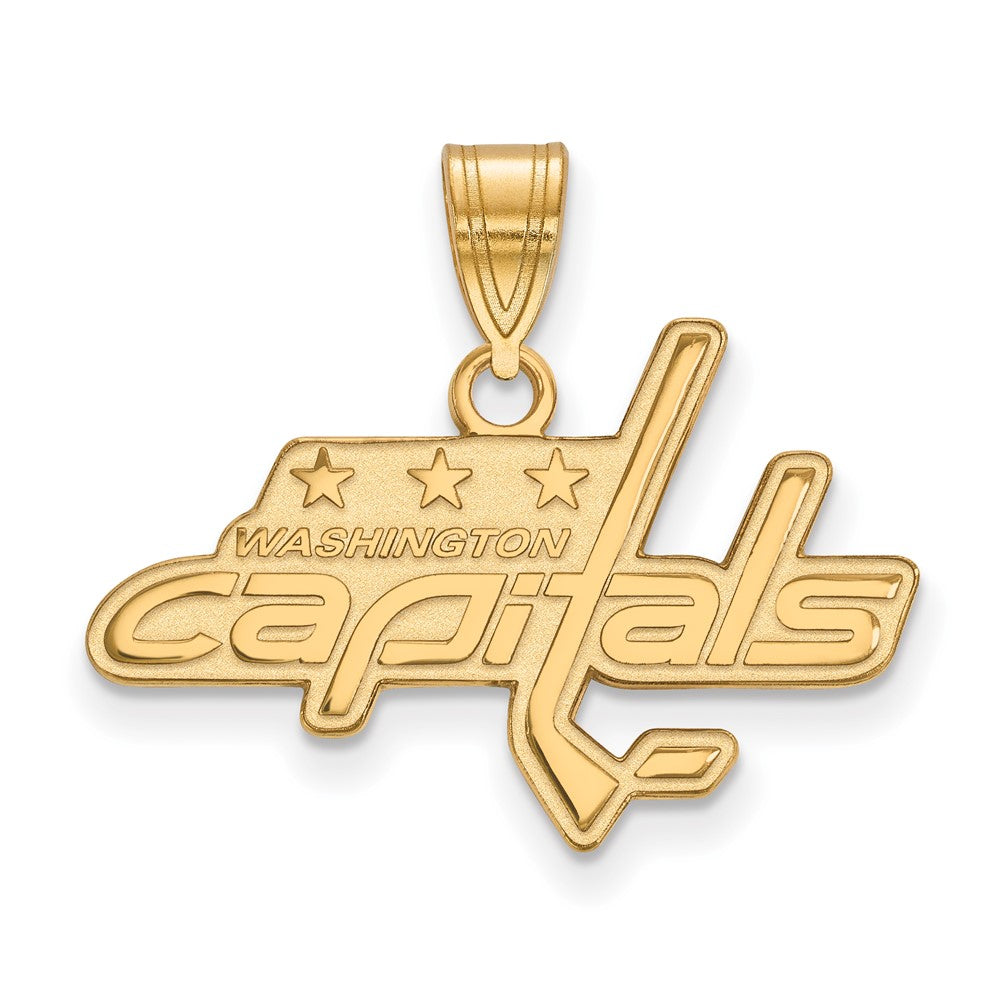 10K Yellow Gold Nhl Logoart Washington Capitals Medium Pendant