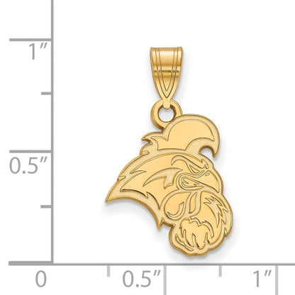 14K Yellow Gold Logoart Coastal Carolina University Chanticleer Medium Pendant