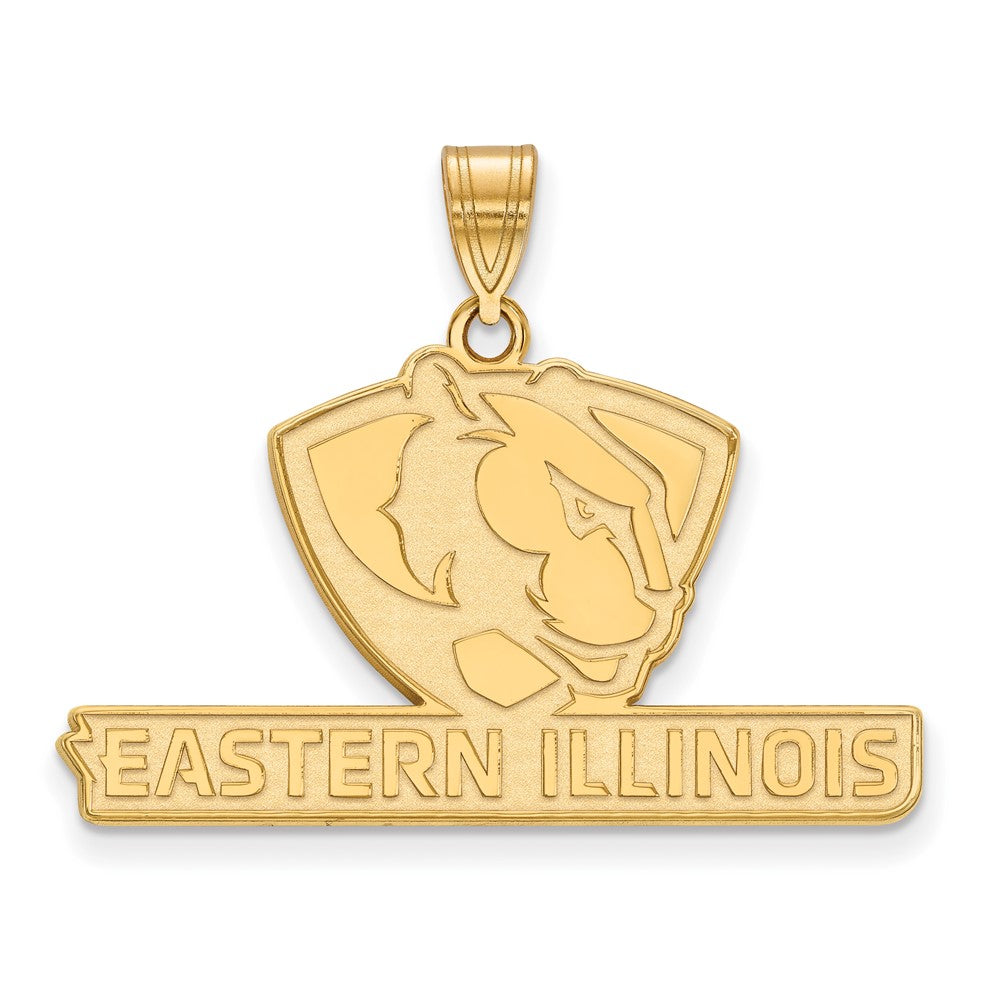 Gold Plated Sterling Silver Logoart Eastern Illinois University Large Pendant