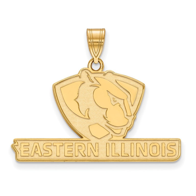 14K Yellow Gold Logoart Eastern Illinois University Large Pendant