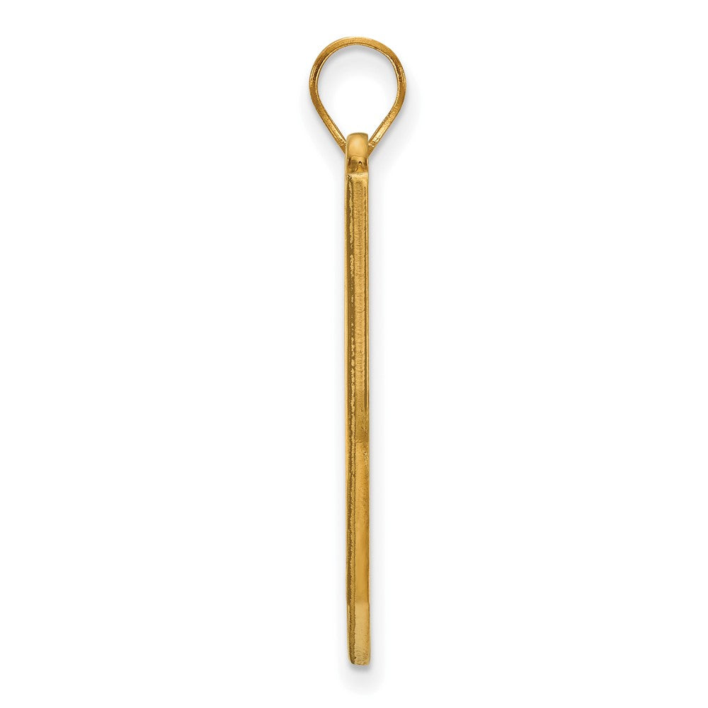 14K Yellow Gold Logoart East Tennessee State University Letter E Shield Extra Large Pendant