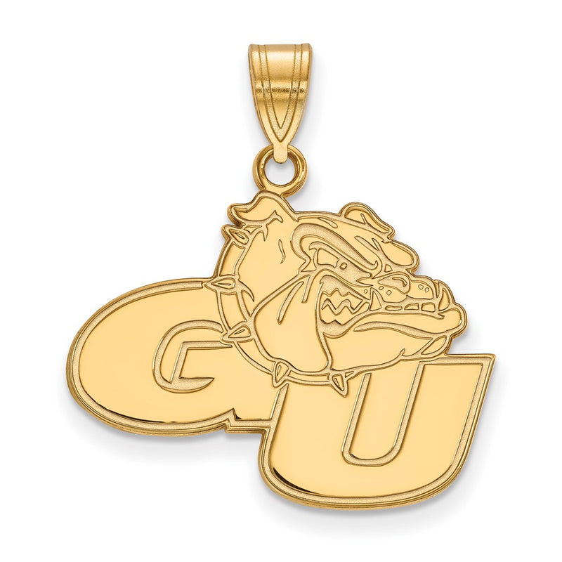 Gold Plated Sterling Silver Logoart Gonzaga University G U Bulldog Large Pendant