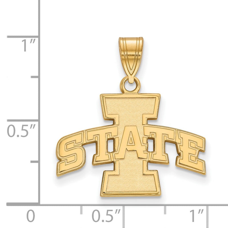 Gold Plated Sterling Silver Logoart Iowa State University Medium Pendant