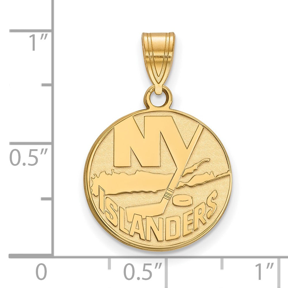 14K Yellow Gold Nhl Logoart New York Islanders Medium Pendant