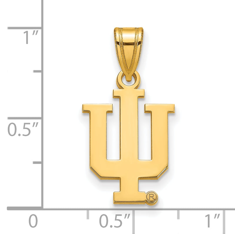 14K Yellow Gold Logoart Indiana University I U Medium Pendant