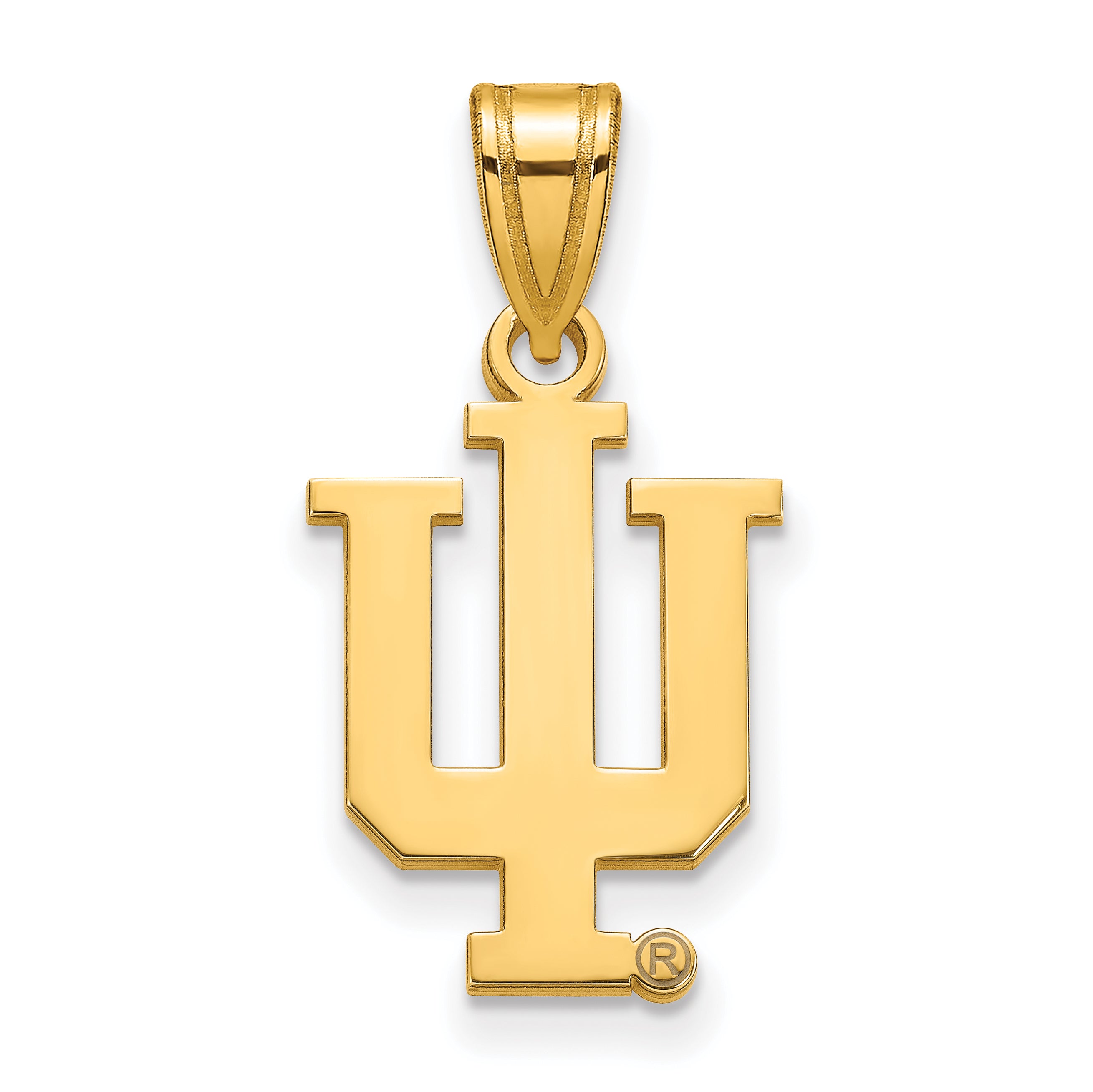 14K Yellow Gold Logoart Indiana University I U Medium Pendant